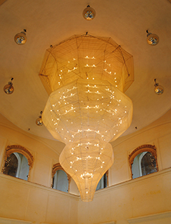 sahil sarthak tijara magic lantern lamp installation lighting light chandelier neemrana
